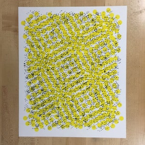 Emojiscape #4 / 11&quot; x 13.25&quot; - original 2-Farben Risographie von Jarad Solomon -