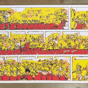 Halvin & Cobbes (Bildertag #2) / 15.5&quot; x 11&quot; - original 3 Farben Rissographie von Jarad Solomon -