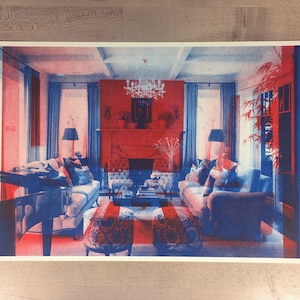 2 Wohnzimmer #3 / 16,5&quot; x 11&quot; - original 2 Farbrisographen von Jarad Solomon -
