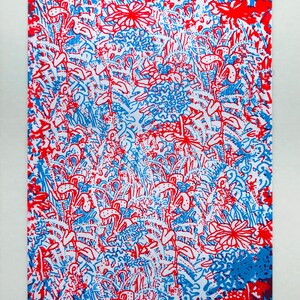 Growth Drawing #1 / 10" x 14.5" - original 2 color silkscreen by Jarad Solomon -
