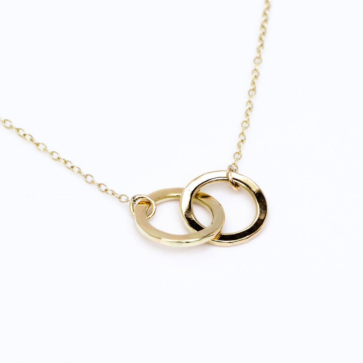 Linked by Love Gold Circles Necklace - Etsy UK
