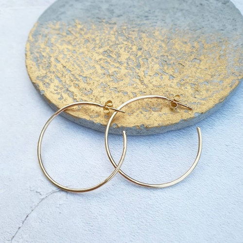 Solid Gold Helix Hoop 18g Cartilage Earring 16g Hoop Helix Etsy