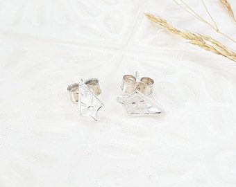 Arrowhead Silver Studs - Recycled Silver