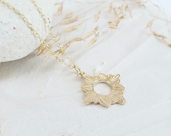 9ct Gold Solstice Garland Necklace, Nature-inspired Necklace, Ecofriendly Gold, Nature Lovers