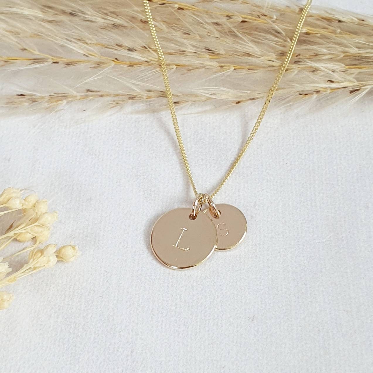 Gold Family Initials Necklace