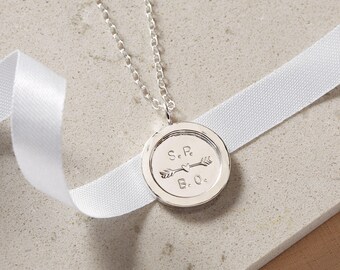 Wilderlove Personalised Necklace, Initials Necklace, Personalised Silver Arrow Necklace