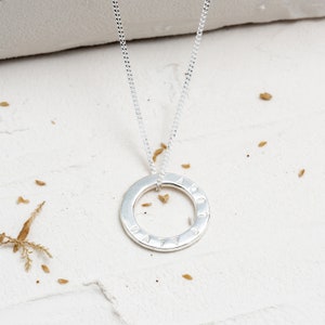 Classic Silver Circle Necklace image 2