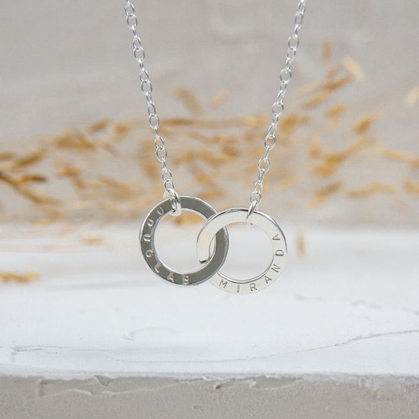 Linked by Love Silver Necklace - Recycled Ecofriendly Sterling Silver