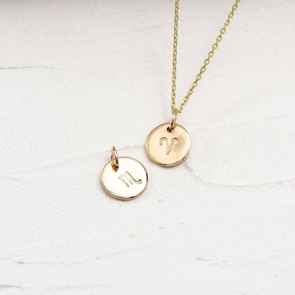 Teeny Tiny Gold Zodiac Necklace - 9Ct Eco-Friendly Gold