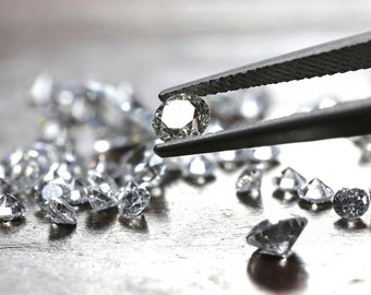 Diamante redondo cultivado en laboratorio (1-3 mm) E-F VVS-VS, paquete de diamantes sueltos