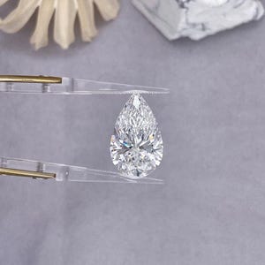 Diamante di laboratorio taglio a pera da 2-3 carati, purezza G SI, diamante CVD sfuso