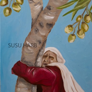 Anche gli alberi testimonieranno Stampa. Arte mediorientale. Arte araba. Stampa. Stampa di pittura a olio