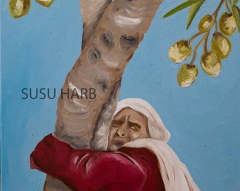 Even The Trees Will Testify Print. Middle Eastern Art. Arabian Art. Print. Oil Painting Print