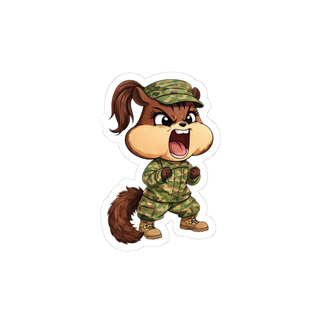 Rodent Problem Army Drill Sergeant Rodent Sticker | Military Chipmunk Decal, Glossy Vinyl ...