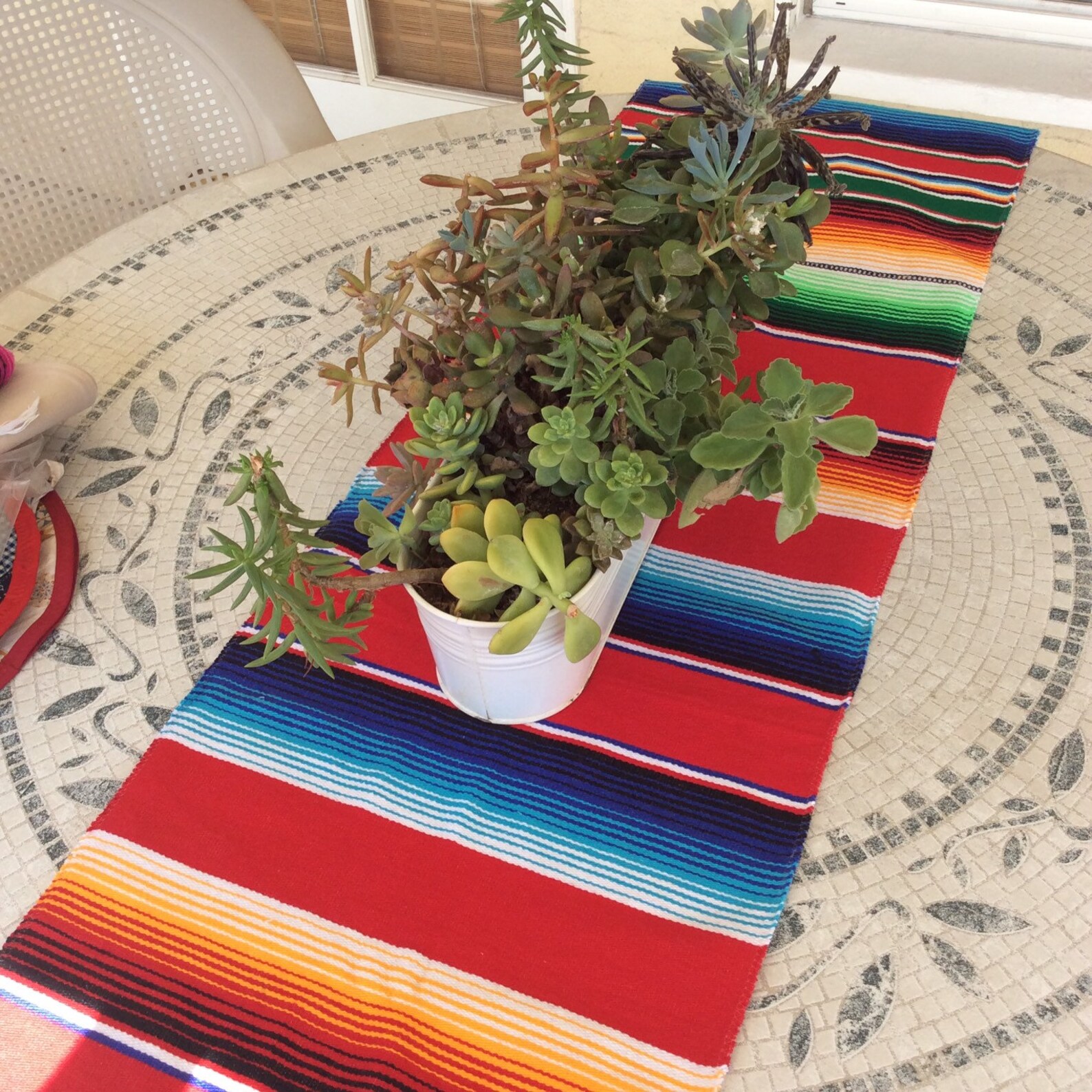 Sarape table runner mexican table runner mexican blanket Etsy