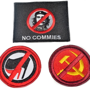 Anti-Communist/Marxist/Antifa Embroidered Patch Set.