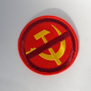 Anti-Communist/Anti-Soviet Anti-Antifa/Anti-Marxist High Quality Embroidered Patch; Heat Sealed for sewing or Iron-On.
