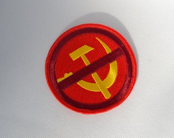 Anti-Communist/Anti-Soviet Anti-Antifa/Anti-Marxist High Quality Embroidered Patch; Heat Sealed for sewing or Iron-On.