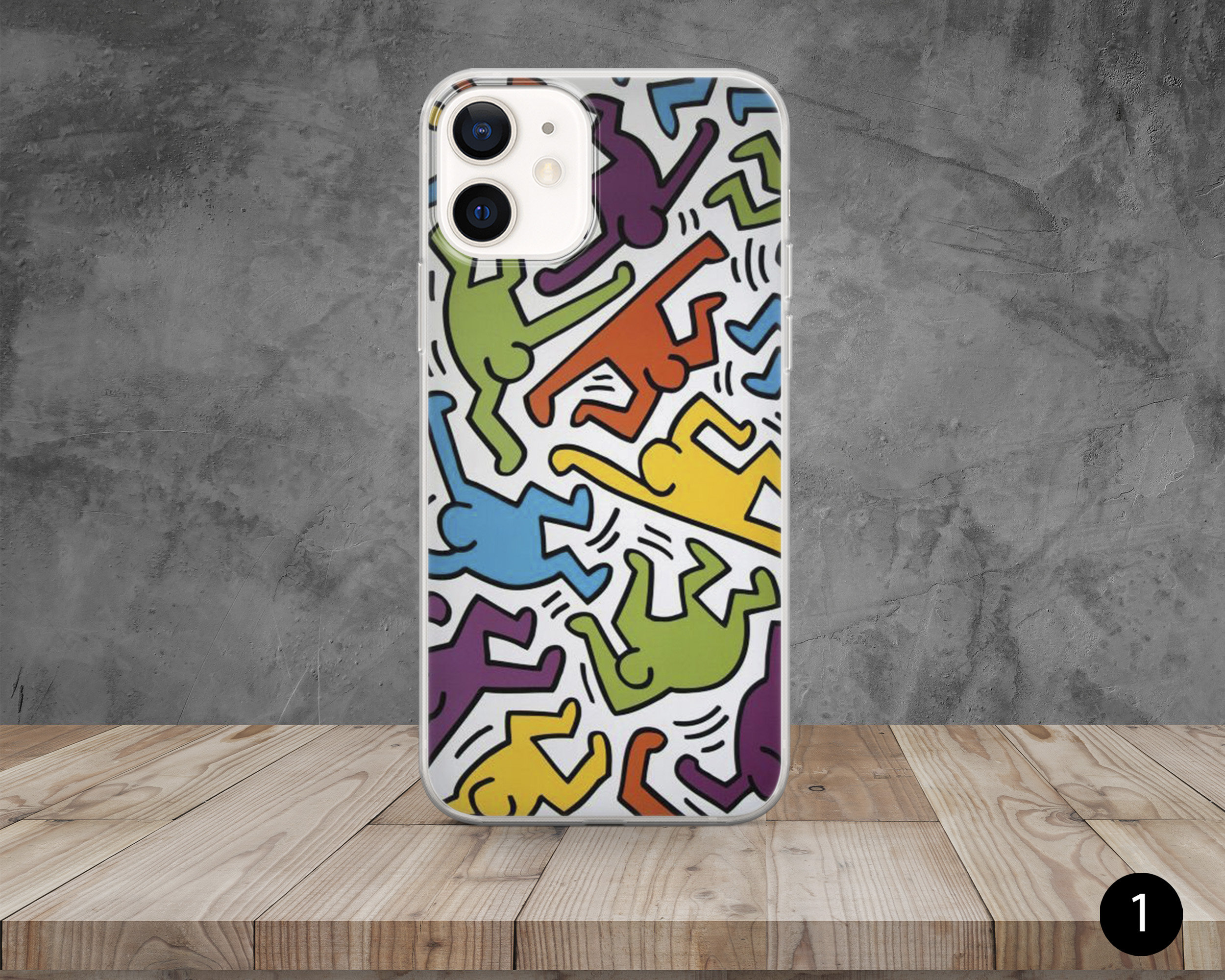 Keith Haring Art Phone Case, Abstract Cover for iPhone 13, Xs, Xr, 11