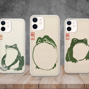 Grumpy Frog Phone Case Matsumoto Hoji Cover fit for iPhone 15 Pro Max, 14 Plus, 13, 12, 11, XR & Samsung S24, S23, A54, A53, Pixel 8, 7A