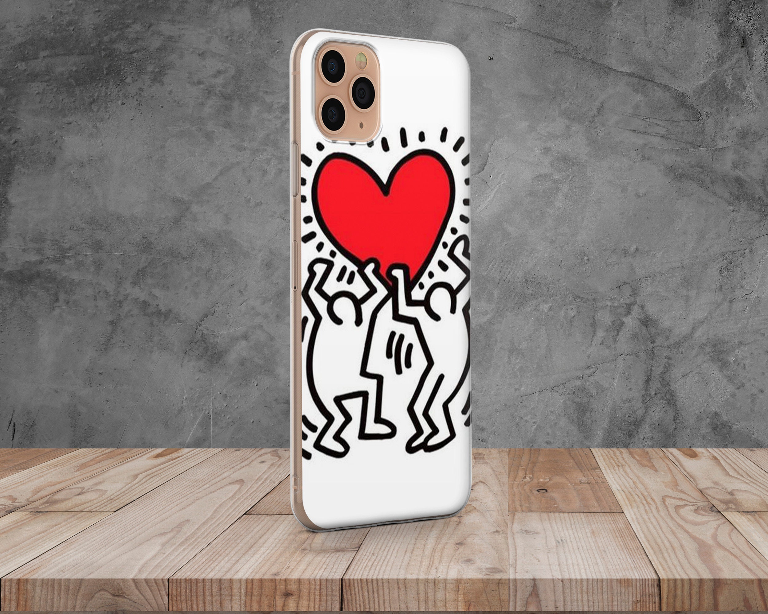 Keith Haring Art Phone Case, Abstract Cover for iPhone 13, Xs, Xr, 11