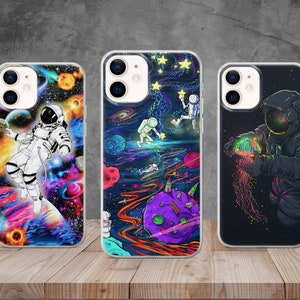 Coque de téléphone Trippy Astronaut, Coque psychédélique pour iPhone 13, Xs, Xr, 11 Pro, 14, 12, Samsung S10, S20, A33, S22, Huawei P30, Pixel 6 Pro 6A