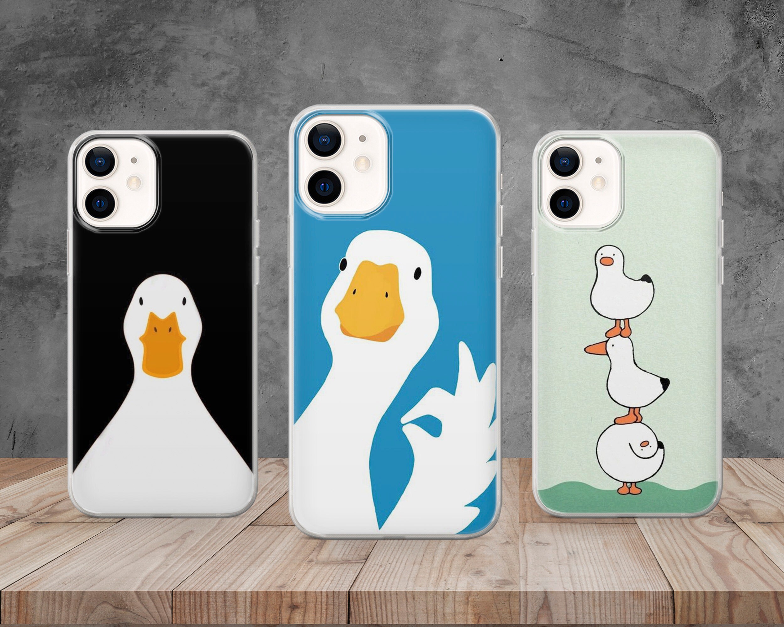 Funny Goose TPU Gel Phone Case, Duck Animal Cover - Etsy