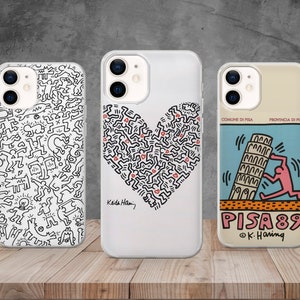 Custodia per telefono Keith Haring Art, Cover astratta per iPhone 13, Xs, Xr, 11 Pro, 14, 12, Samsung S10, S20, A33, S22, Huawei P30, Pixel 6 Pro, 6A