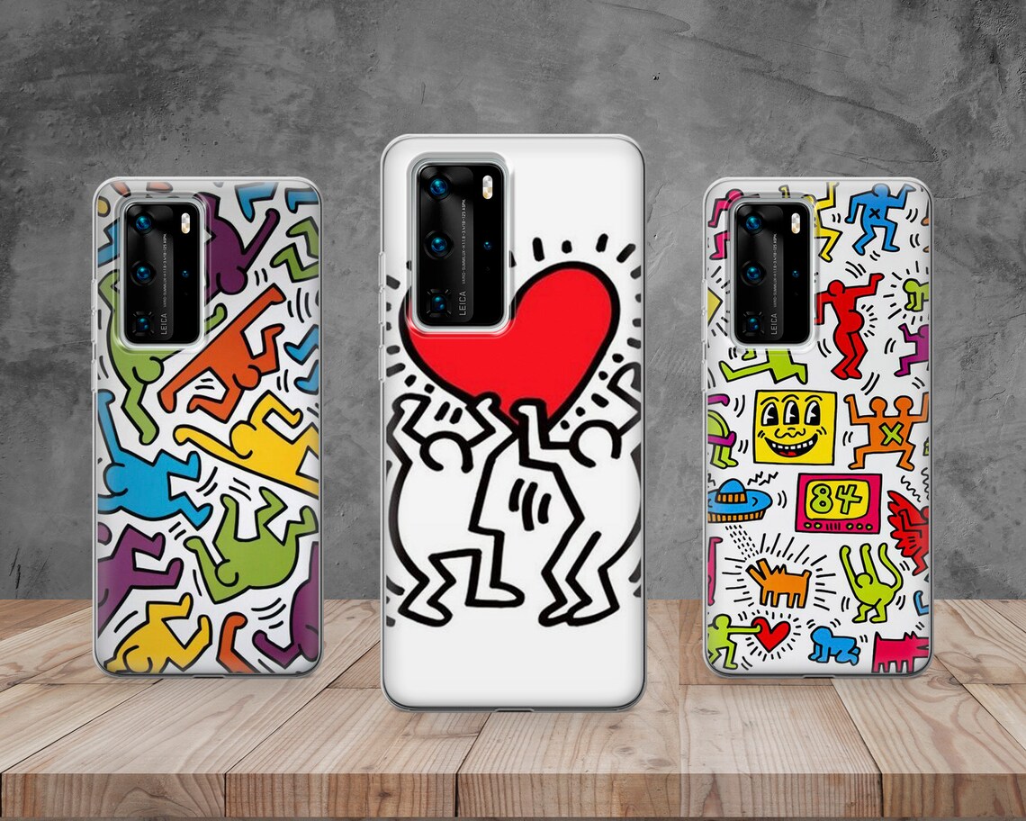 Keith Haring Art Phone Case, Abstract Cover for iPhone 13, Xs, Xr, 11