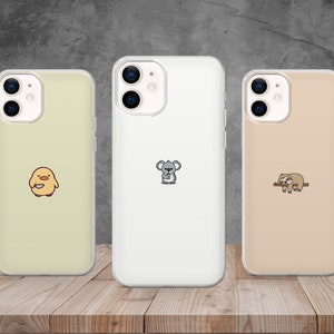 Schattig minimalistisch telefoonhoesje, Animal Cover voor iPhone 13, Xs, Xr, 11 Pro, 14, 12, Samsung S10, S20, A33, S22, Huawei P30, Pixel 6 Pro, 6A