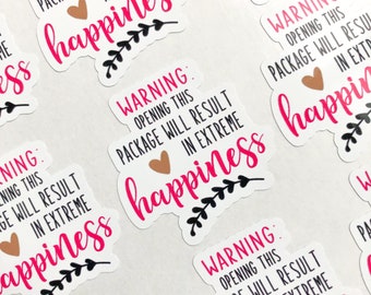 Cute Packaging Stickers, Happy Post Sticker, Cute Happy Mail Sticker, Postage Sticker, Mailing Stickers, Envelope Seal, Gift Wrapping Labels