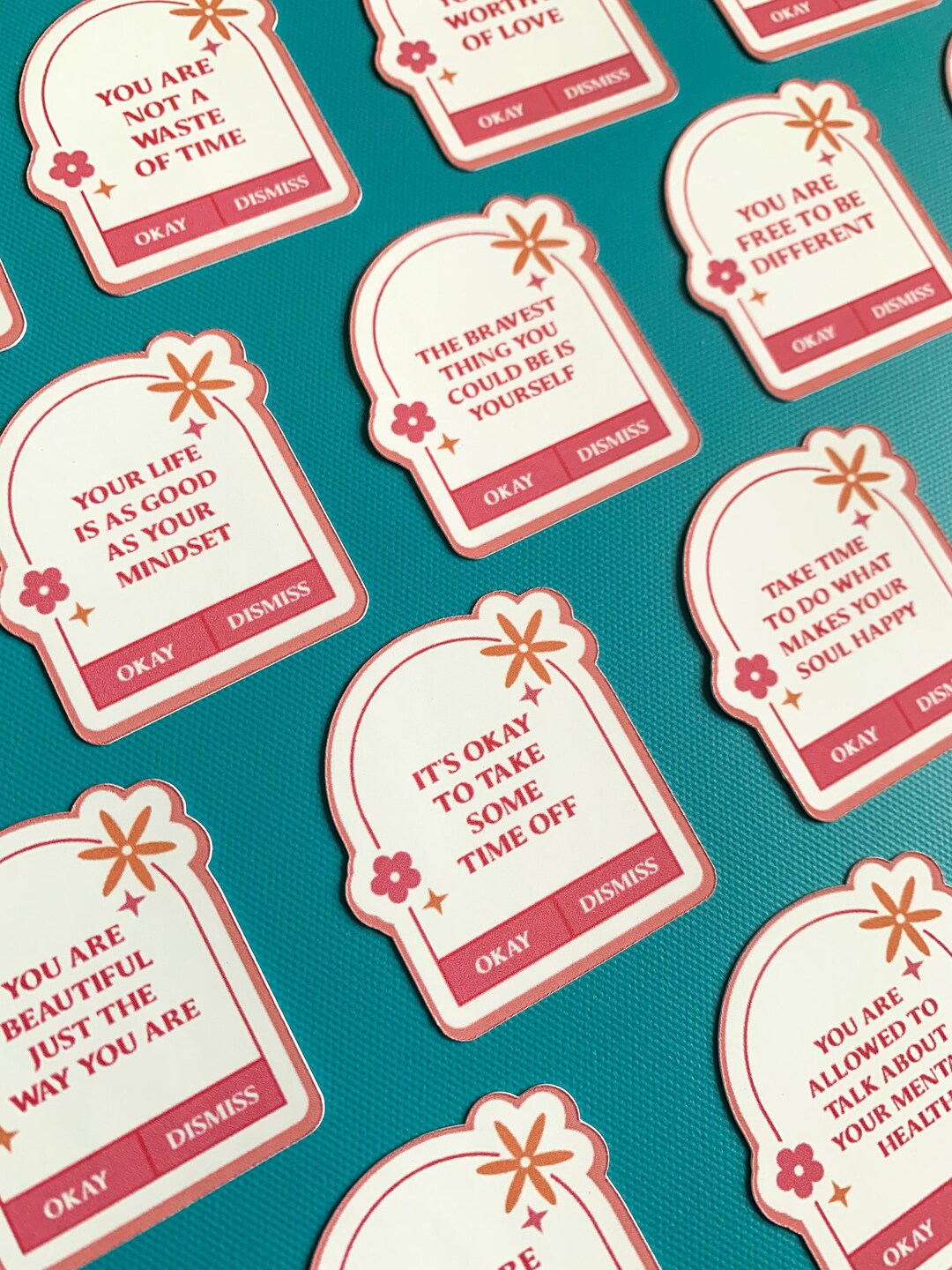 Inspirational Positive Quote Stickers X19 , Encouraging Sticker Pack ...