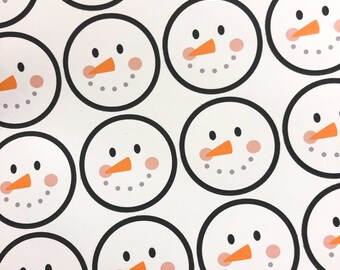 Hoja de pegatinas de muñeco de nieve, pegatinas para embalaje navideño, etiquetas de correo feliz, pegatinas de correo feliz, pegatinas mate, pegatinas navideñas, Reino Unido festivo