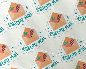 Easter Mail, Happy Easter Stickers, Easter Uk, Packaging Stickers, Business Stationary, Sticker Sheet, Easter Gift Labels, Easter 2023 X28