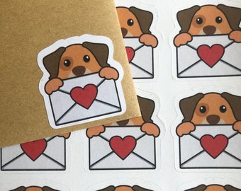 35x Cute Dog Stickers, Puppy Mail, Sticker Sheet, Packaging Stickers, Envelope, Parcels, Penpal, Journal, Scrapbooking Stickers, Happy Mail