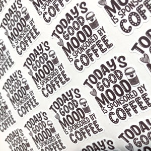 Feuille d'autocollants pour emballage de café, Feuille d'autocollants amusants, Joints pour enveloppes, Papeterie d'entreprise, Stickers agenda, Stickers humeur, Stickers entreprise