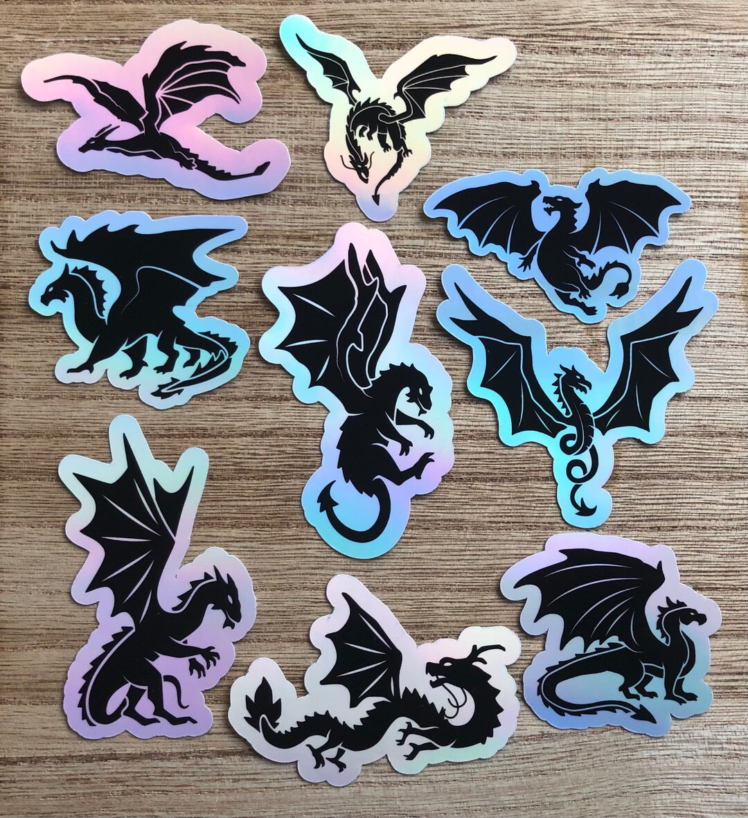 Holographic Dragon Vinyl Stickers, Planner, Laptop, Bujo, Diary ...