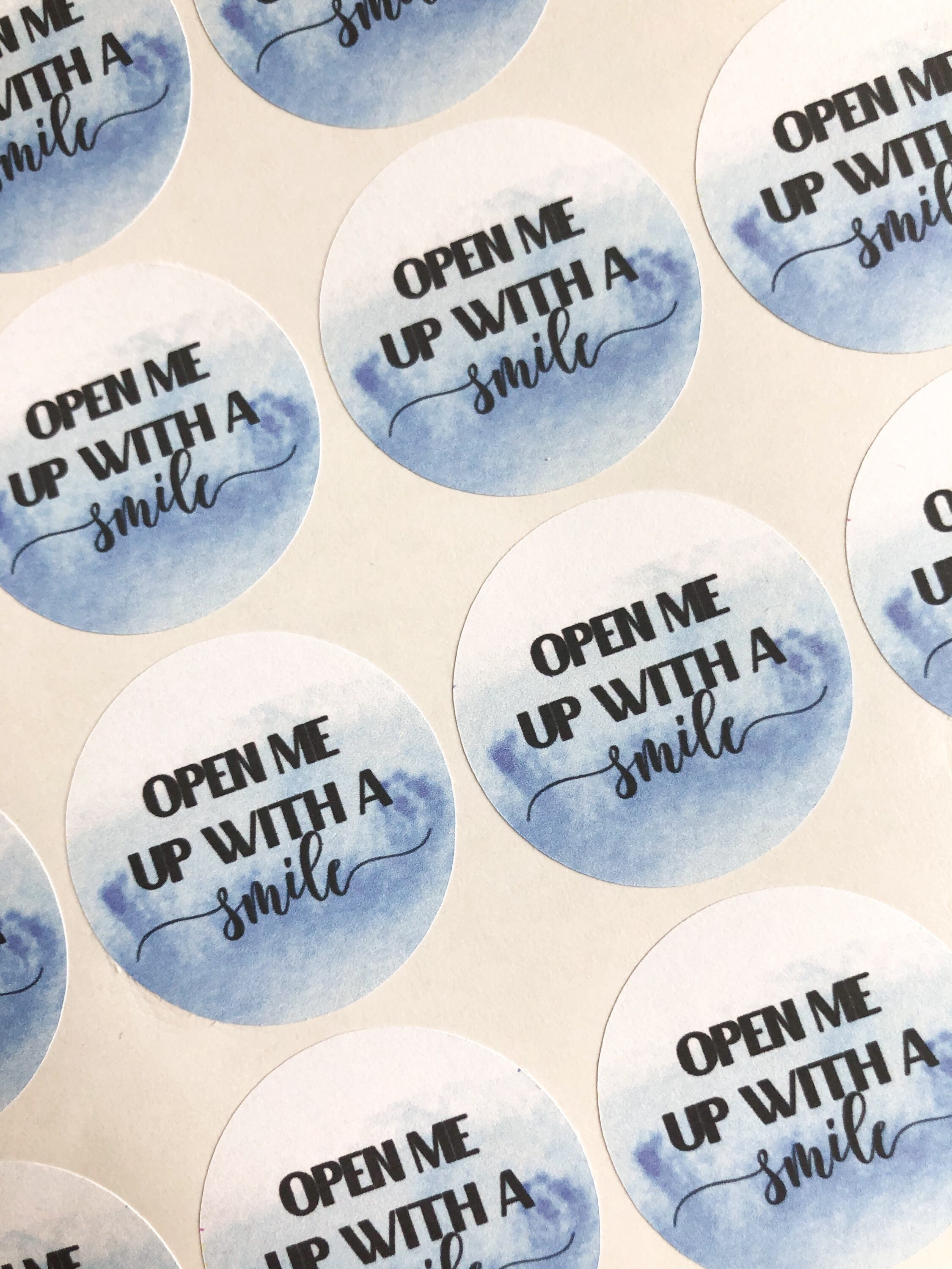Open Me Sticker Small Business Sticker Sheet Happy Post Etsy