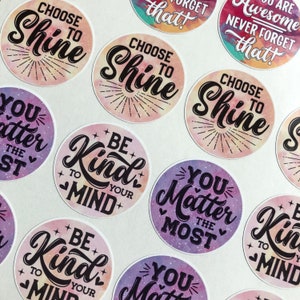 24x Inspirational Quotes, Positive Affirmations, Positivity Quotes, Motivation Stickers, Planner Stickers, Journal Stickers, Self Love