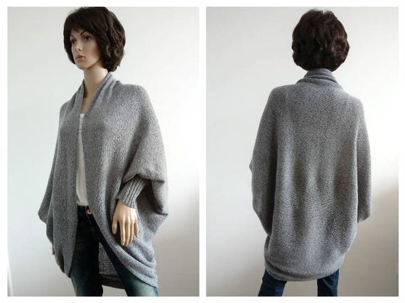 Grey batwing cardigan discount