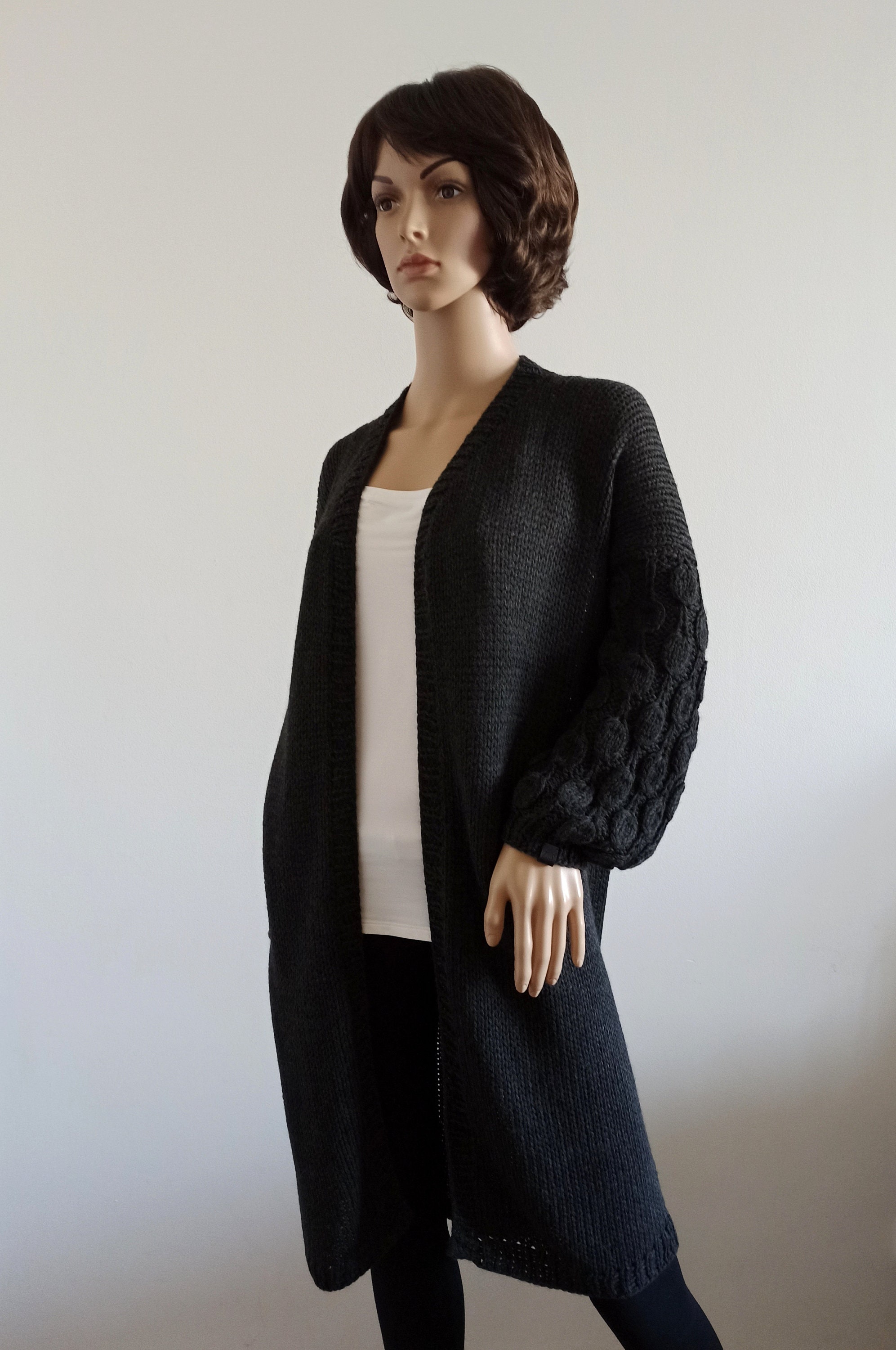 Cardigan with pom pom sleeves deals