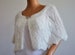 Bridal wrap brooch Wedding Cover up White Cape Wrap capelet  faux fur cover up womens knitted clothing capelet 100% hand made Women Poncho 