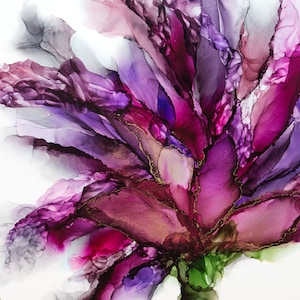 Purple Abstract Alcohol Ink Painting, Modern Art, Abstract Art, Contemporary Art