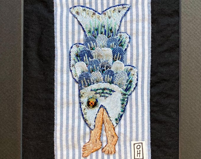 Gone Fishin' Framed Embroidery