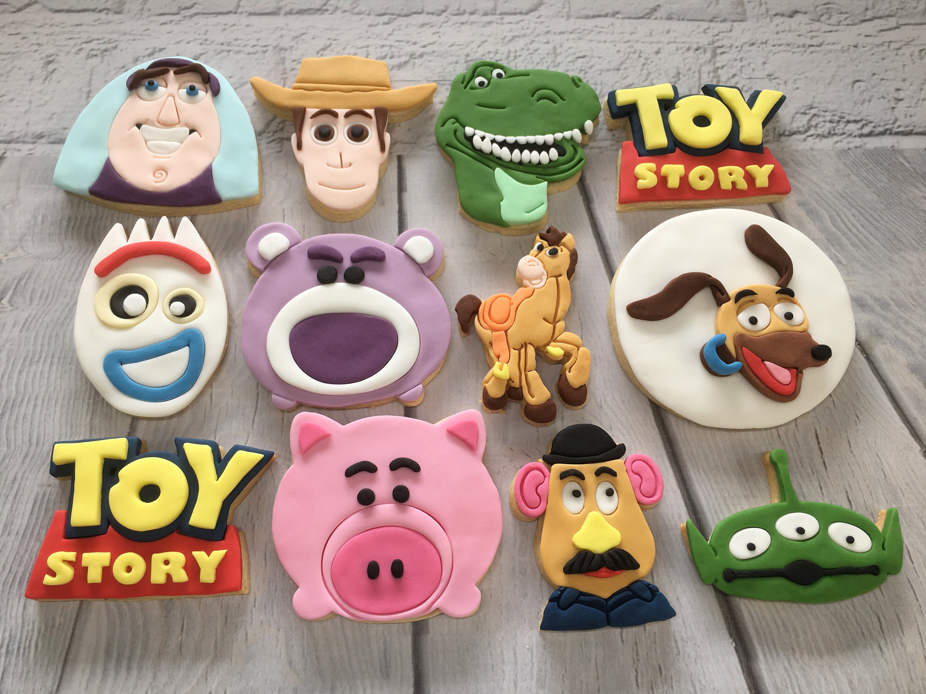 Toy Story Themed Cookies/ Biscuits With Decorated Fondant. Etsy