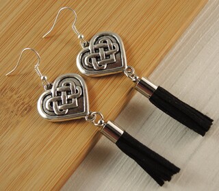 Orecchini Pendenti A Gancio In Argento 925 - Cardo Scozzese - Gioielli WithLoveSilver, Pesano 1,7 G, Confezione In Sacchetto Di Velluto