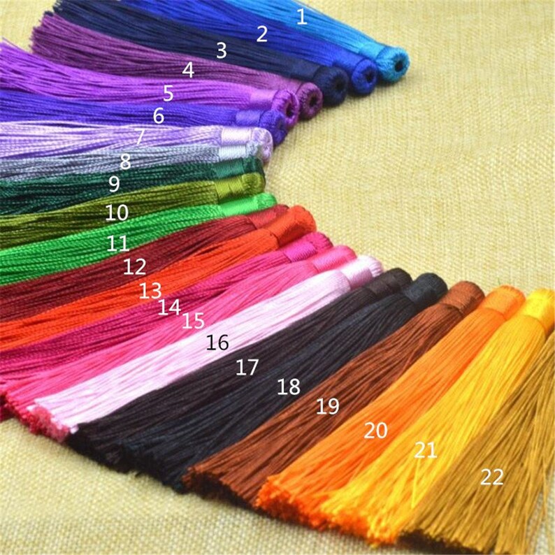 10pcs 12cm Silk Tassels Silky Jewelry Tassels,Handmade Tassel for Jewelry Making Silk Fringes Tassel Earrings Tassel Necklace