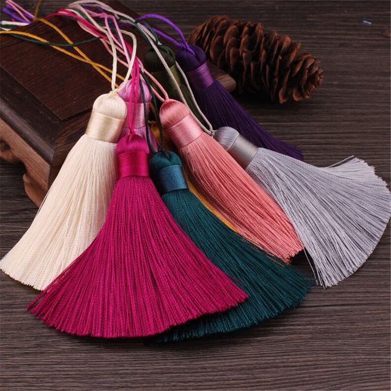 5pcs 7.5cm2.95 Silk Tassels Silky Jewelry Etsy