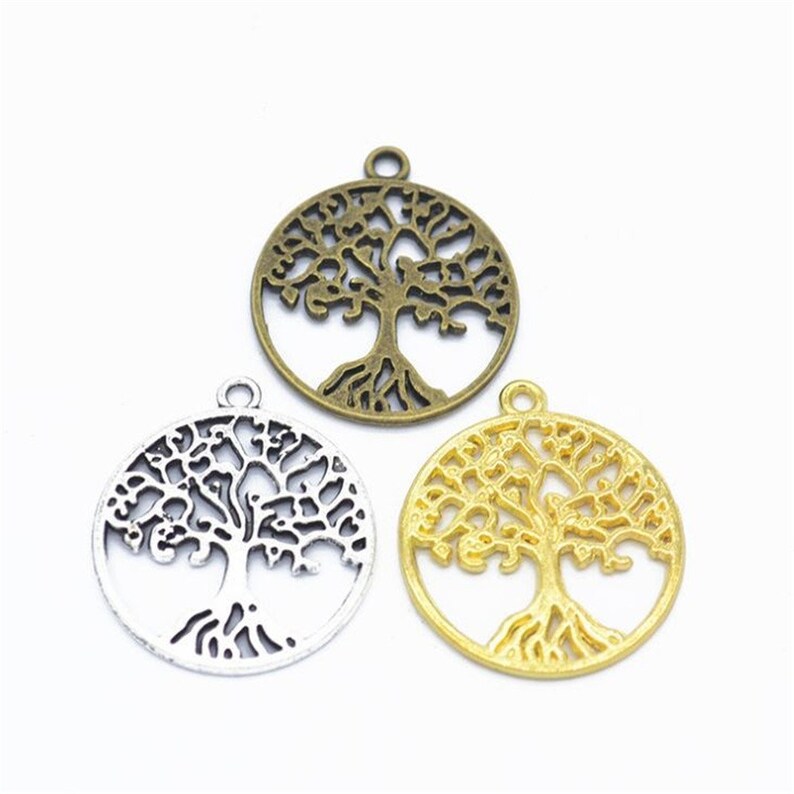 50pcs 28x25mm alloy tree of life diy pendant,tree of life pendantnecklacecharm,Jewelry finding for chain accessories