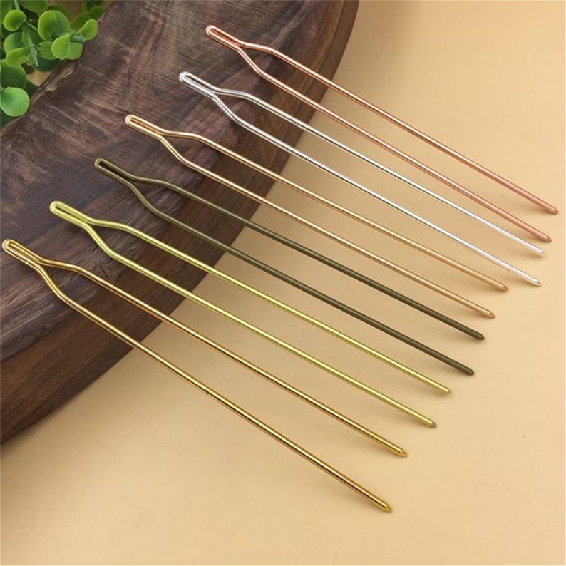 10pcs 125x2mm Y-shape Hair Pins,brass Hair Pins,Hair Accessories Hair Jewelry,Jewelry DIY Making Supplies
